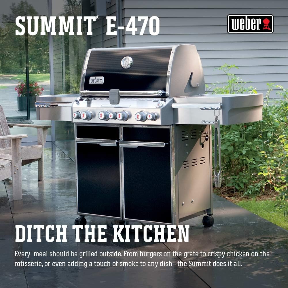 review Weber Summit 7171001 E-470 580-Square-Inch 48,800-BTU Liquid-Propane G, Black