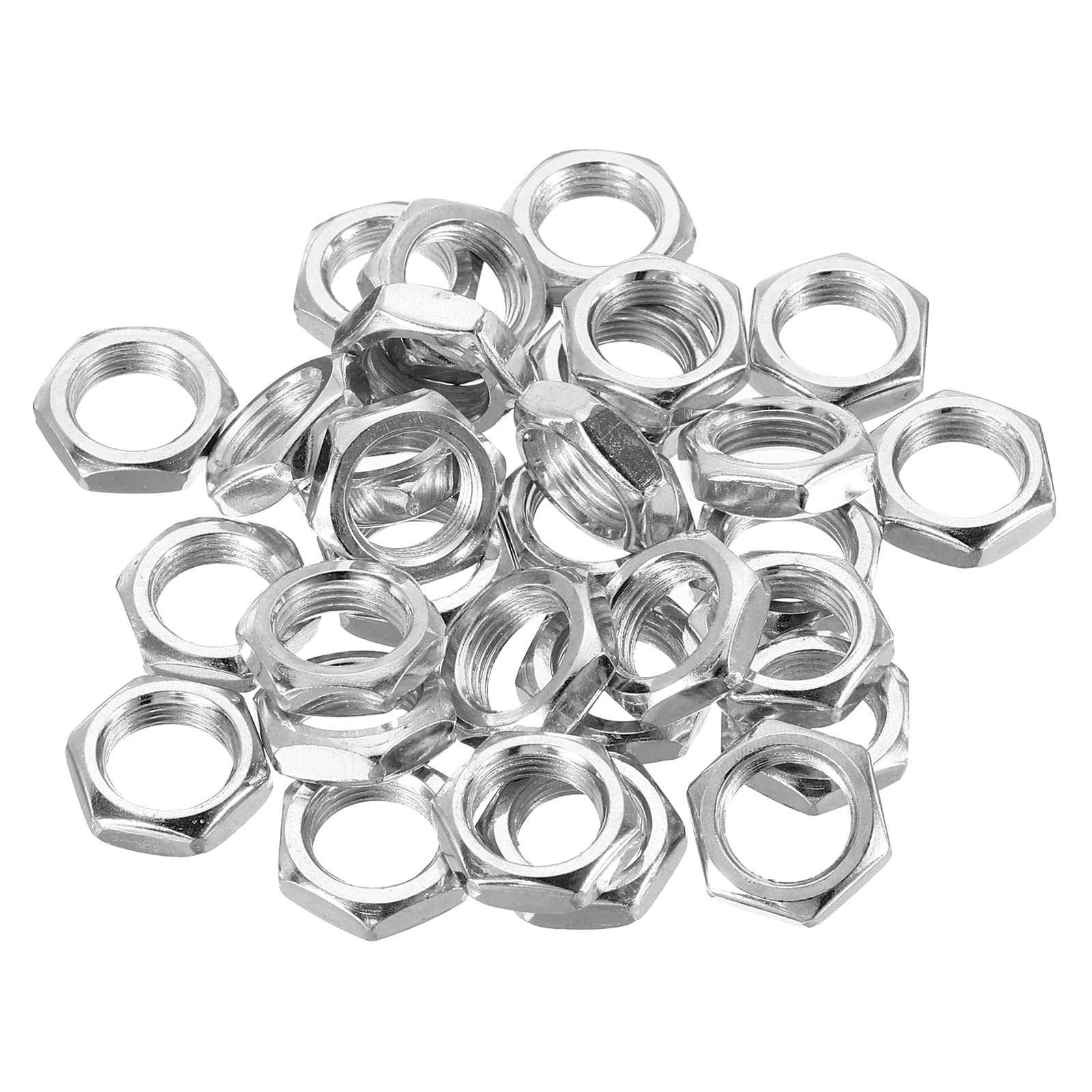PATIKIL M12 x 1.0 Steel Hex Nuts, 30 Pack Metric Thread Zinc Plated Finished Hardware Nuts Screw Bolt Fasteners 5mm Height