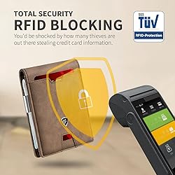 RUNBOX Mens Slim Wallet with Money Clip RFID