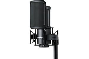 Shure SM4 Studio Recording Microphone Kit, XLR Home Studio Condenser Mic with Mix-Ready Audio - All-Metal Construction, Includes Detachable Magnetic Pop Filter & Shock Mount (SM4-K-KIT)