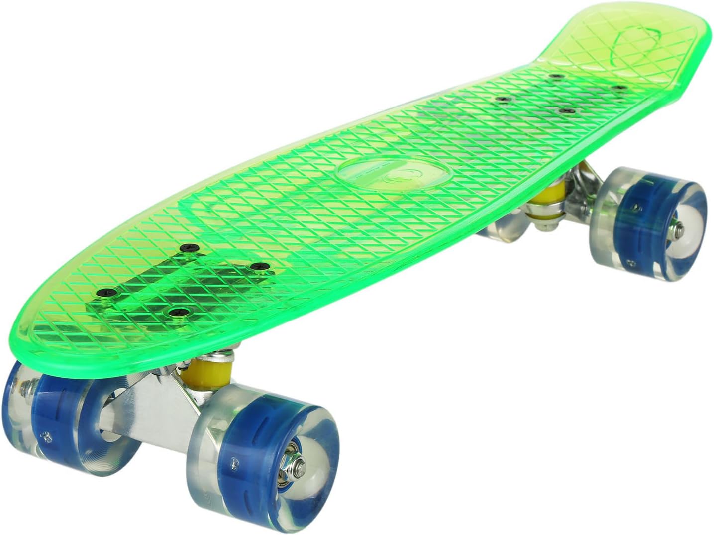 WeSkate Mini Cruiser Skateboard Crystal Complete 22" Skate Board with LED Light Up Wheels for Adult Youth Beginner, Birthday Gift for Kids Age 5 Up