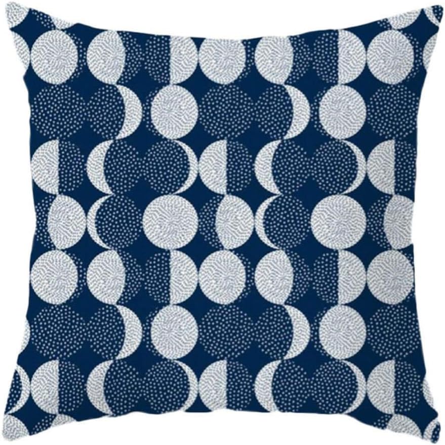 SAKUROO 1Pc Creative Blue Beach/Forest Abstract Design Cushion Covers 45X45Cm Home/Office Sofa Waist Pillow Covers Polyester Pillowcase,5,450Mm*450Mm