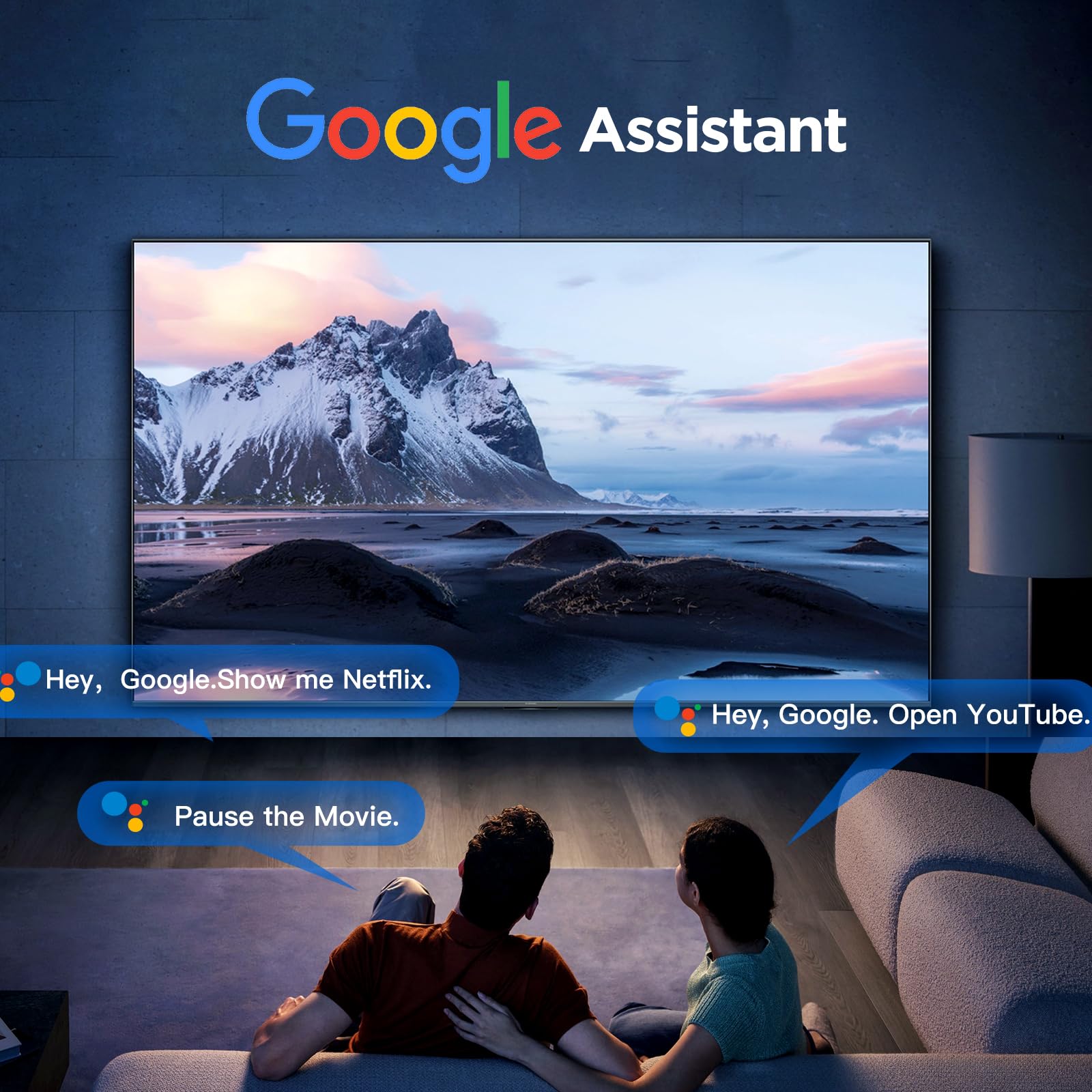 KP1 Android TV Box 2024 | Google Certified 4K Streaming Device with Voice Search | 2GB RAM 32GB ROM, Dolby Audio, Bluetooth 5.0 | Chromecast Built-in, Smart Home Control (White)