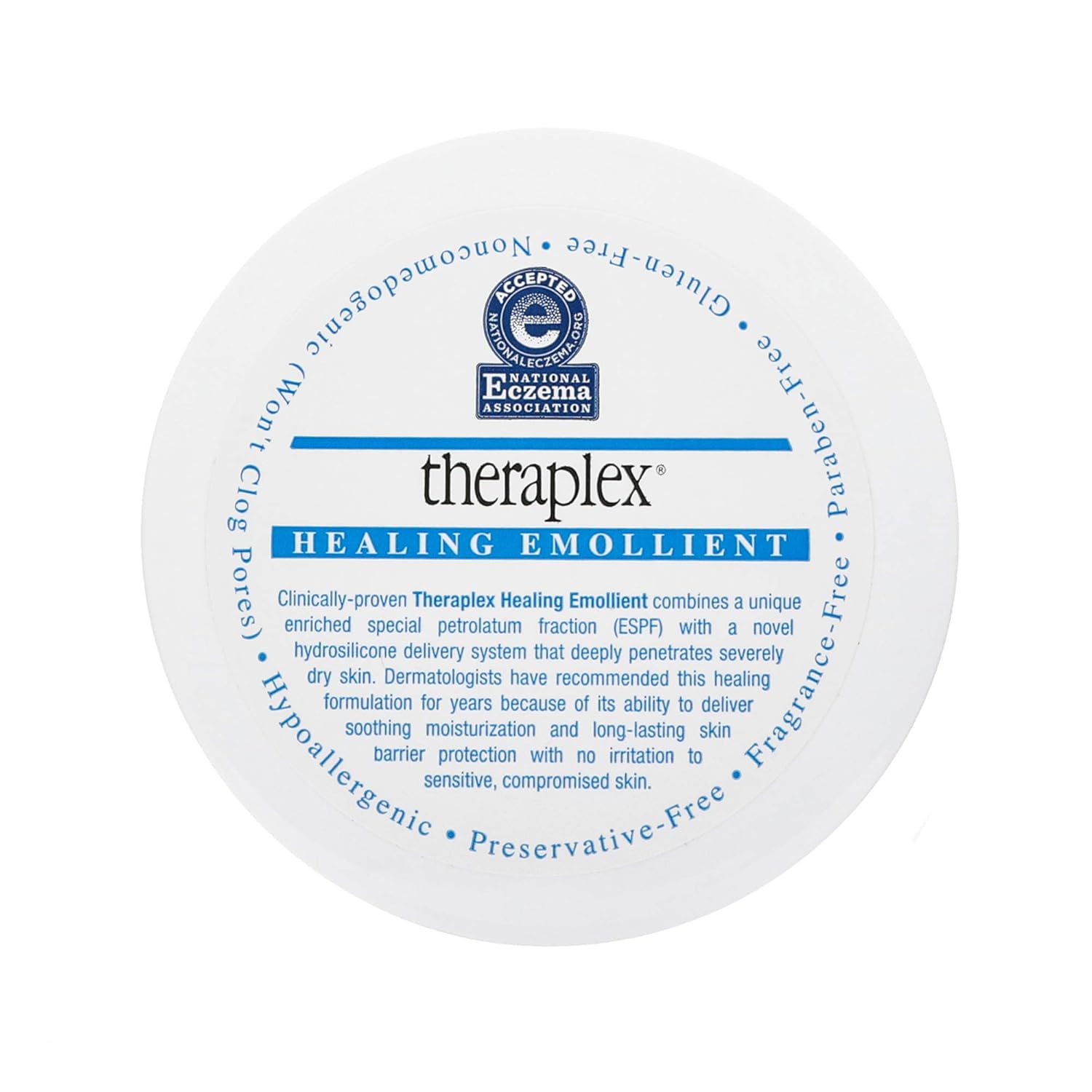 Theraplex Healing Emollient - Long Lasting Skin Barrier Protection for Severe Dry Skin, No Parabens or Preservatives, Noncomedogenic and Hypoallergenic, Dermatologist recommended (8 oz): Health & Personal Care