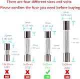HUAREW T3.15AL250V 20 Pcs Glass Time Delay Fuse 3.15A 250V 0.2x0.78in view 4