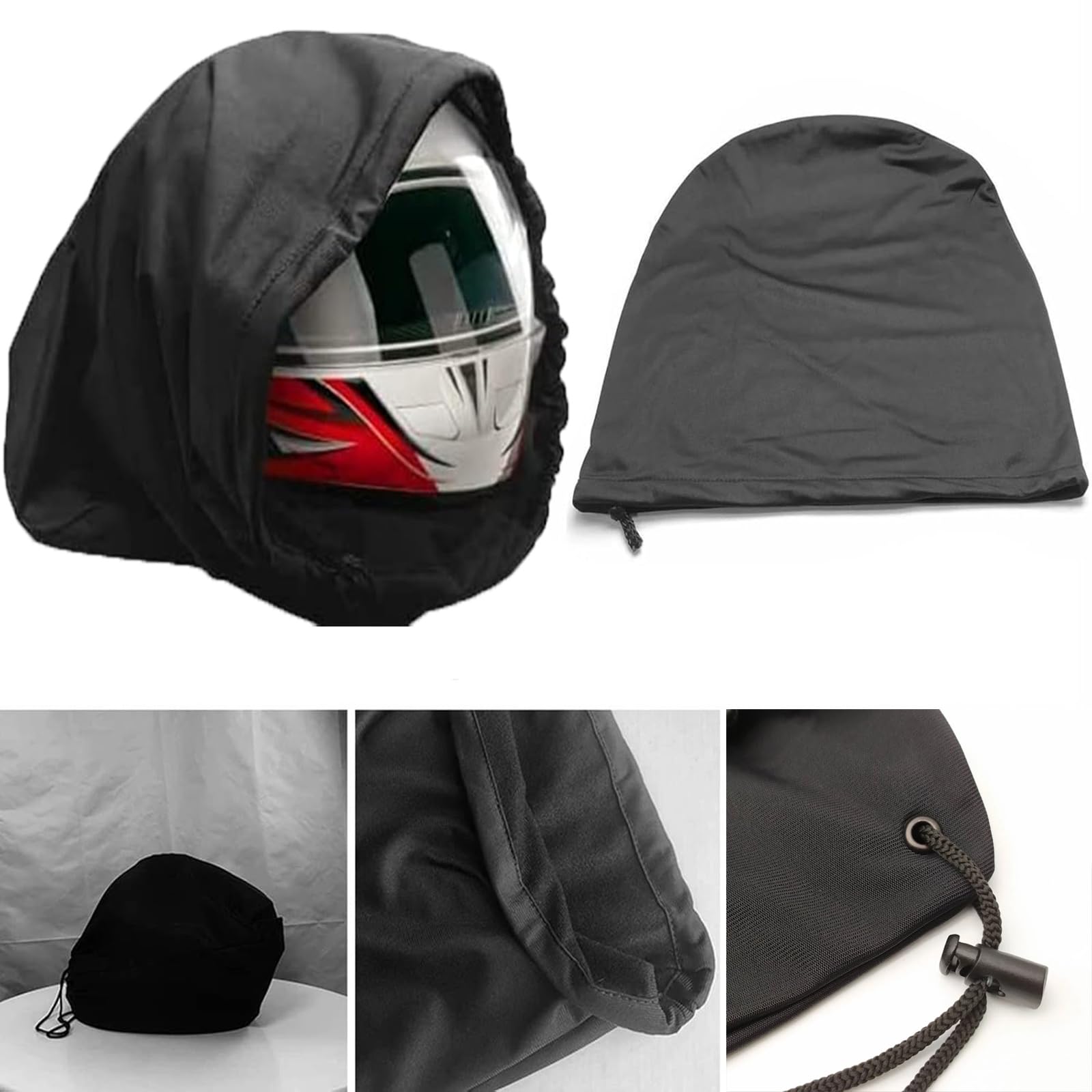 helmbeutel motorradhelm, helmbeutel fahrradhelm, Atmungsaktives Vlies mit Kordelzug Tasche für Motorradhelm, Fahrradhelme, Skihelme, Basketball Sport Gym Training 3