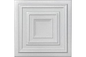 ANTIQUE CEILINGS Antyx White (Foam) Ceiling Tile - 40pc Box - Decorative Ceiling Tile Easy Glue up DIY