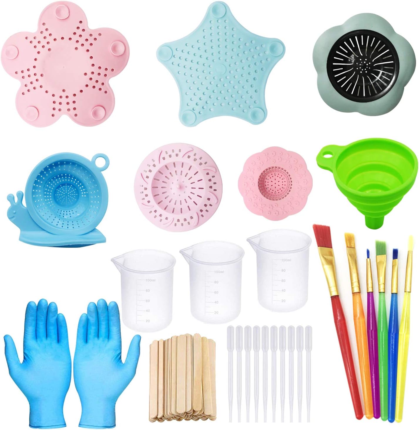 Allazone 37 PCS Acrylic Pouring Art Supplies Kit Acrylic Pouring