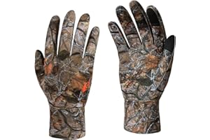 BASSDASH Winter Fleece Hunting Gloves Anti Slip Touchscreen Water Resistant Glove for Cold Weather Fishing Hiking HG09