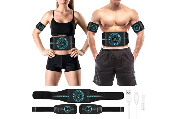 TENS&EMS, ABS Stimulator, Muscle Machine Workout Equipment, Ab Toning Belt Muscle Toner Fitness Training for Abdomen/Arm/Leg,