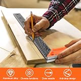 Preciva Carpenter Square Tool 16In/400mm Stainless Steel Angle Ruler view 6