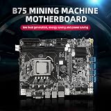 Oikabio B75 BTC Mining Motherboard 8x GPU USB 3.0 LGA1155 DDR3 MSATA with CPU view 7