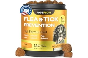 VETRICA Flea Support Supplement for Dogs - Soft Chews for All Dog Breeds - Canine Immune Support Chewables - Vet Formulated - All Breeds & Ages
