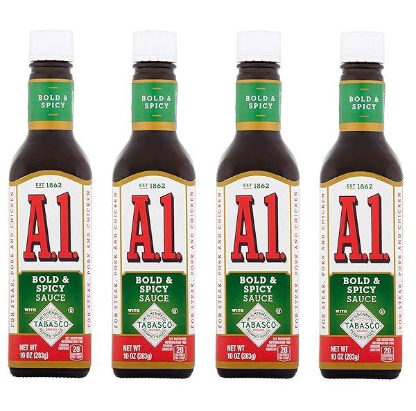 A.1. BOLD & SPICY SAUCE BOTTLE, 10 OZ (PACK OF 4)
