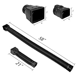 PXCAYFF 2 Pack Rain Gutter Downspout Extensions
