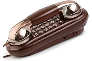 Sangyn Retro Wall Phone Landline Phone with One-Touch Dialing, No AC Power Required, Redial, Mute, Volume Control, Wall-Mountable, Telephone Landline Phones for Home, Elegant Corded Home Phone