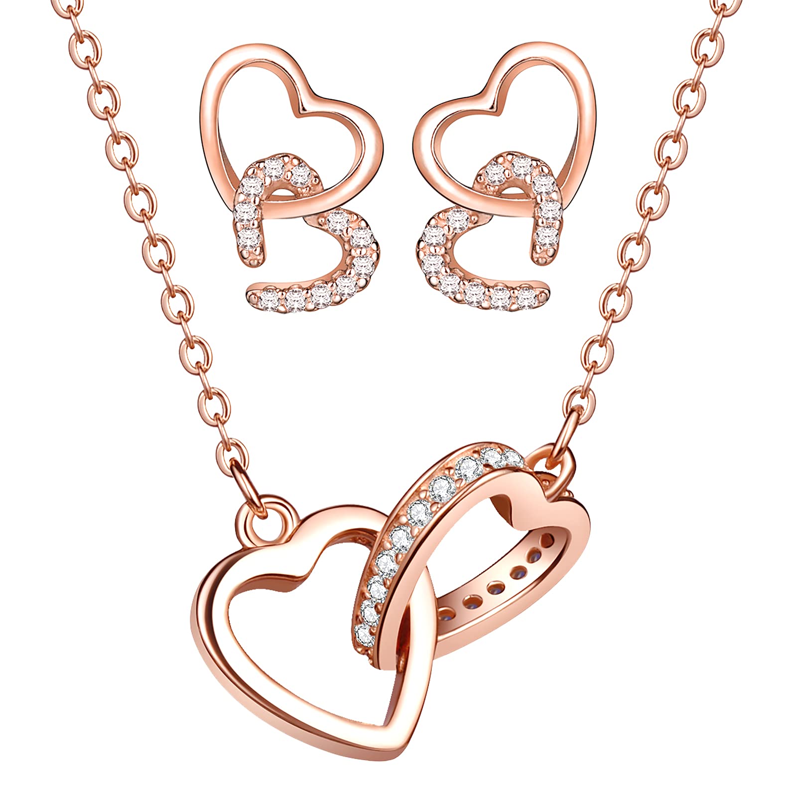 Yumilok Anchor Jewellery Set for Women 925 Sterling Silver Jewelry with 45cm Chain