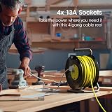 SLx Outdoor Extension Lead 40m 4 Socket Reel 13A UK Plug view 4