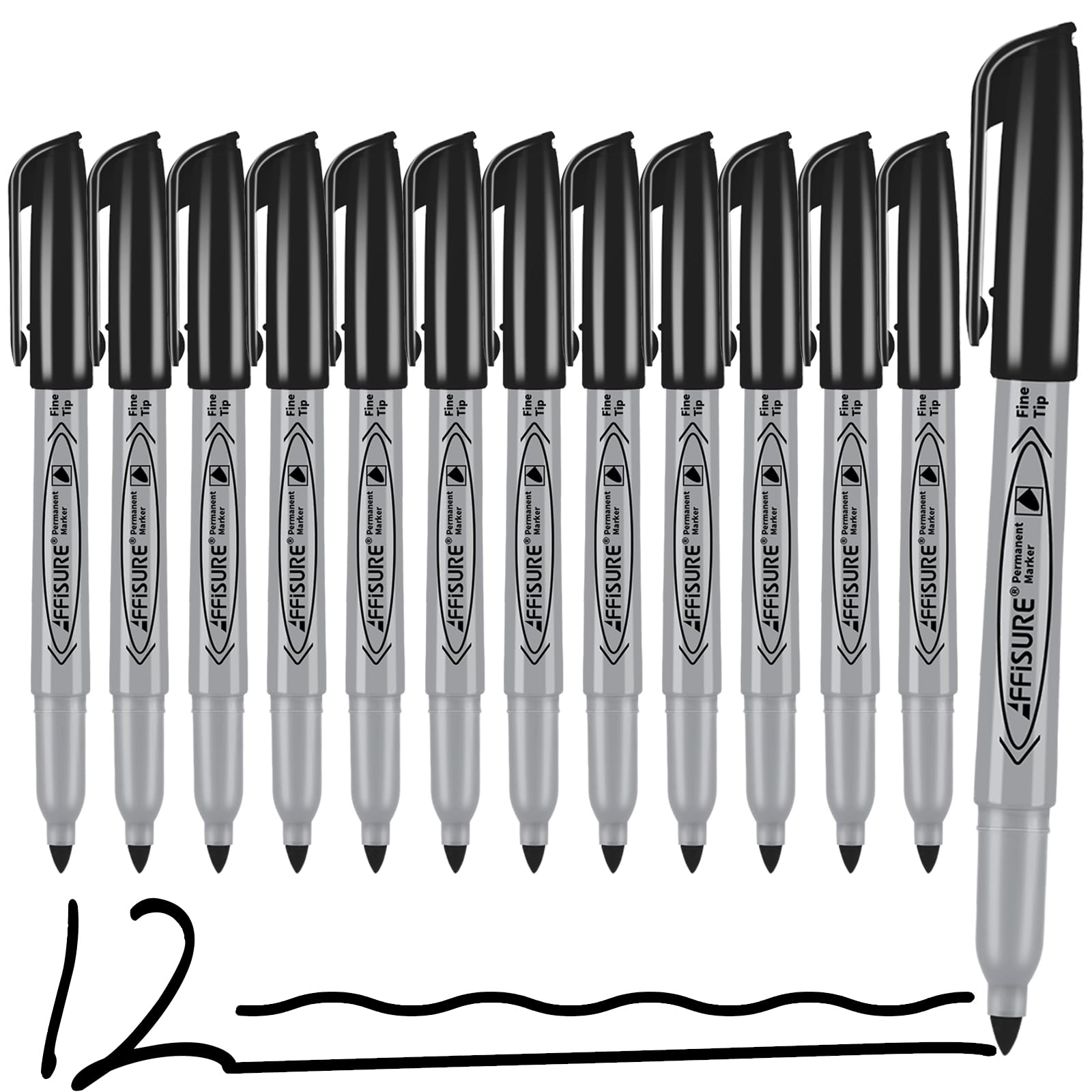 Photo 1 of !!!!Missing two markers!!!
Permanent markers, 12 packs permanent markers bulk, quick drying in one second, smooth, not easy to erase, durable, can be marked on glass, tiles and cloth, office supplies,Gray shell