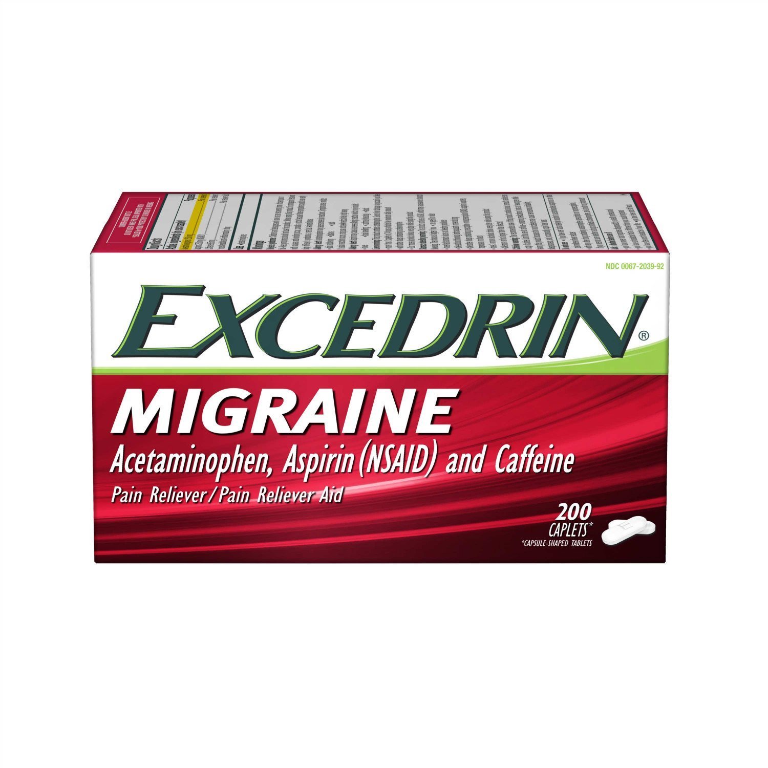 Excedrin Migraine Caplets for Migraine Pain Relief, 200 count