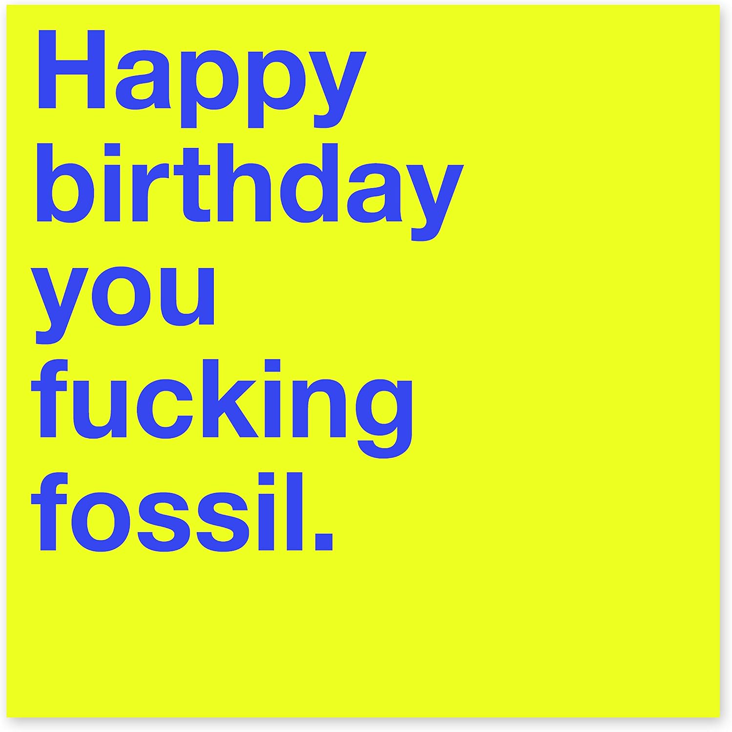 Ageing Joke Birthday Card, โYou F**king Fossilโ, Hilarious Greeting Card for Friends Bestie, Brother, Sister, Sibling - Image 3