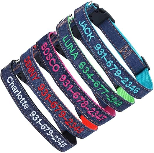 embroidered dog collars amazon