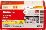 fischer 568004 SX Plus Wall Plug 4mm x 20mm Pack of 200 view 2