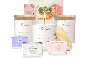 TRINIDa Scented Candles 120Hrs, Soy Candles for Home Scented, Aromatherapy Candle Set, Lavender Candle Gifts for Women Birthday