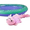 Fingerlings Interactive Baby Axolotl with Inflatable Pool, Alix, Swims and Lights Up in Water, Rainbow Lights Tell Your Mood (Ages 5+)