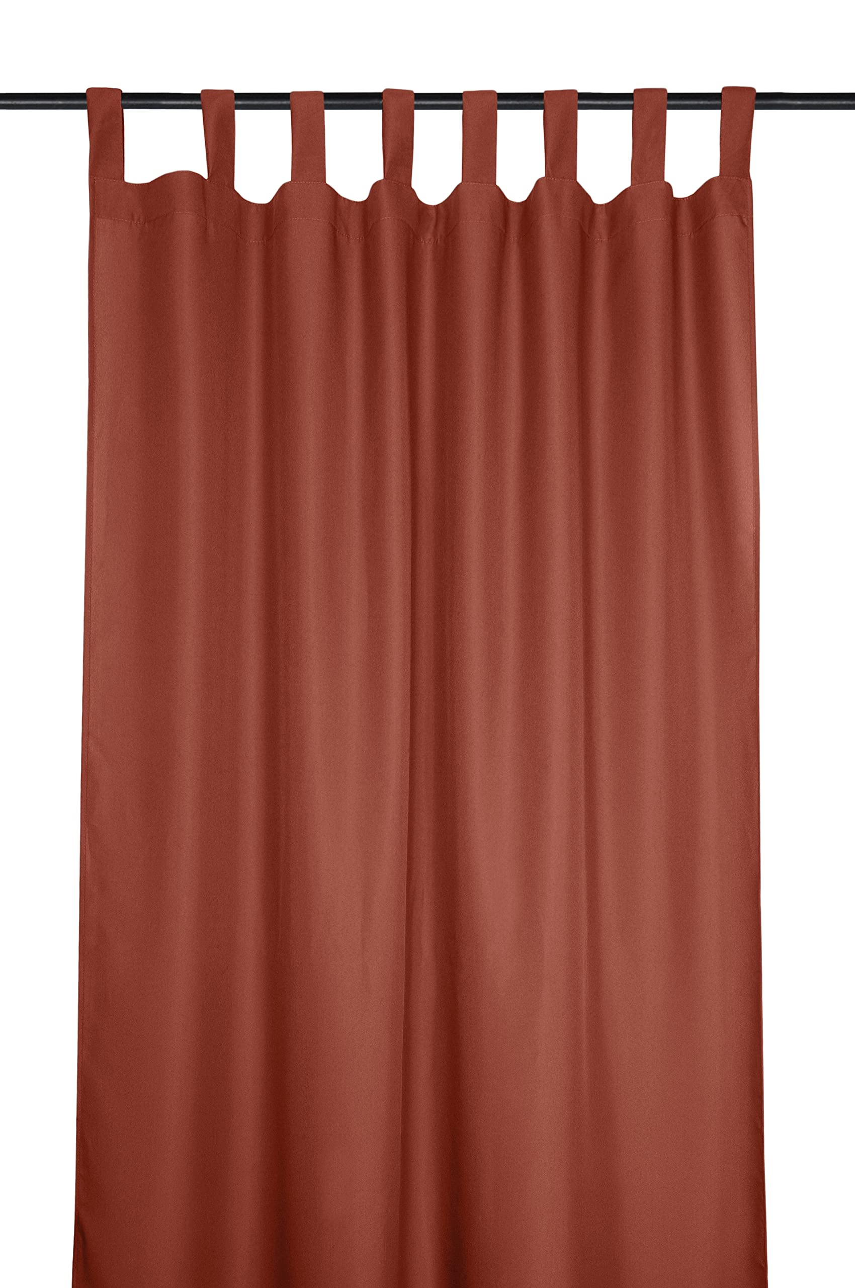 Lovely Casa Nelson Curtain 135 x 260 cm 100% Polyester Terracotta