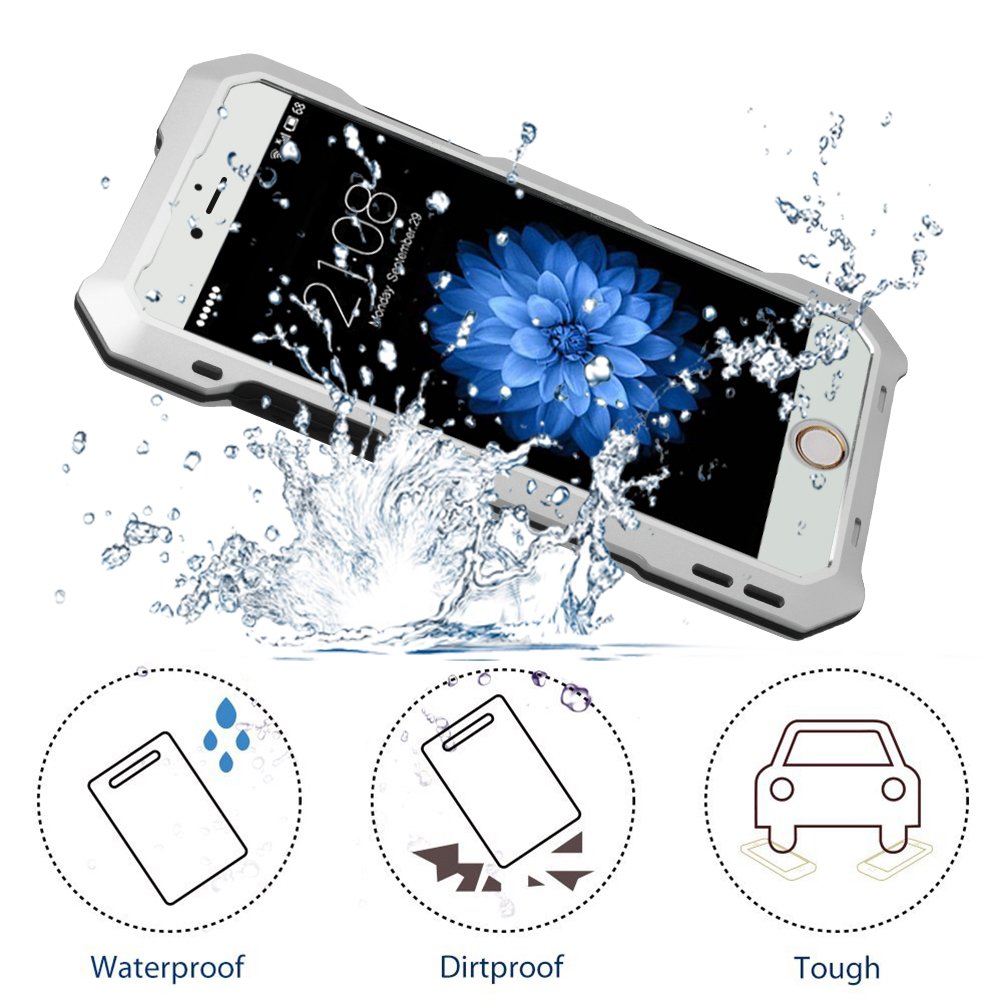 iPhone 7 Case Slivery, CBSKY 3in1 Aluminum Impact Resistance Shockproof Dustproof Ptotective Case Cover For Apple iPhone 7 Fisheye + Macro + Wide Angle Camera Lens