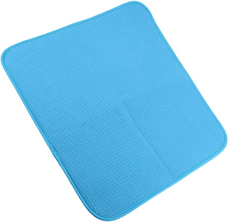 Fenteer Absorbent Reversible Microfiber Dish Drying Mat and Protector
