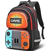 TFAUR School Backpack For Boys,Gamer Kids Backpack For Elementary Middle School Student Age 6-14,17″ Video Game Bookbag For Laptop