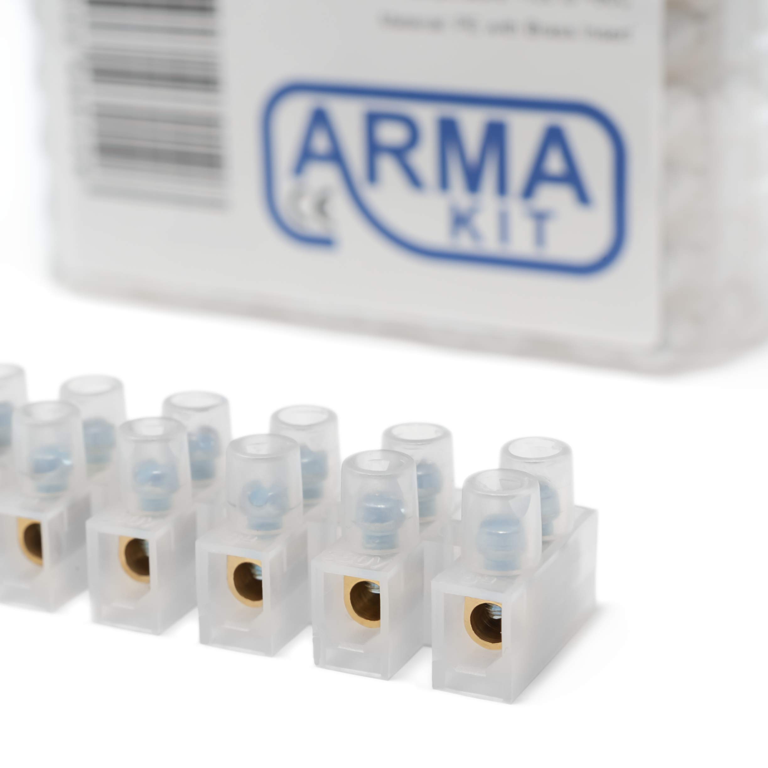 12 Way Electrical Connector Strip, Chocolate Terminal Blocks - Pack of 1 (60 Amp (Single Strip))