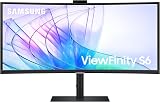 Samsung Viewfinity S6 34" WQHD Curved Monitor Webcam USB-C LAN LS34C652VAUXXU view 1