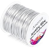 anezus 20 Gauge Jewelry Wire, 28 Yards Craft Wire Tarnish Resistant Copper Beading Wire for Jewelry Making Supplies and Crafting(Silver)