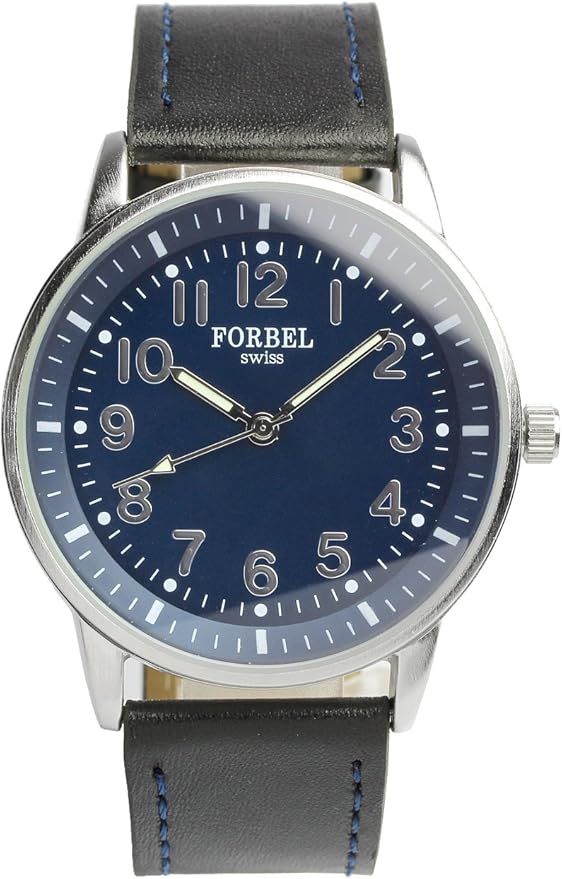 Amazon [FORBEL SWISS]フォーベル ミリタリーウォッチ スイスブランド 腕時計 アナログ表示 革ベルト レザーベルト
