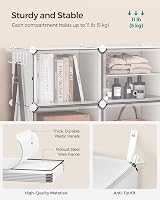 SONGMICS Interlocking Shoe Rack 12 Slot Modular Storage Cabinet White LPC040W01 view 5