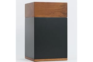 AspenStudio Black Walnut Wooden Cremation Urn for Human Ashes Handcrafted TSA Approved Urn by Aspen Studio