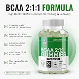 Gains Nutrition GN BCAA Gummies 60 ct 1000mg 2:1:1 Vegan Apple view 5