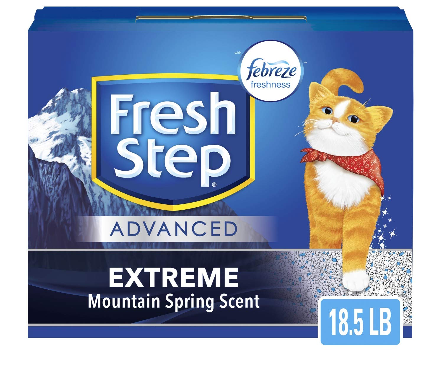 Advanced Extreme Clumping Cat Litter with Odor Control - Mountain Spring Scent, 18.5 lb (Package May Vary)