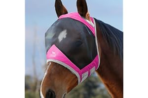 Harrison Howard CareMaster Pro Luminous Fly Mask Large Eye Space Standard Flamingo M Cob