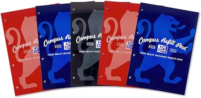 Oxford Campus Lined A4 Refill Pad Headbound 140 Pages Pack of 5