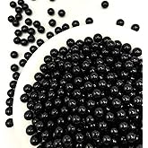 CrzBeadss Pearls No Holes, 1200pcs Black Pearls for Crafting, 3mm Round Pearls Beads for DIY, Table Scatter, Home Wedding, Birthday Party, Home Decorat, Wedding, Birthday Party
