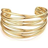 LILIE&WHITE Twisted Gold Bracelet For Women - Love Bracelet, Trendy Boho Jewelry For Girls