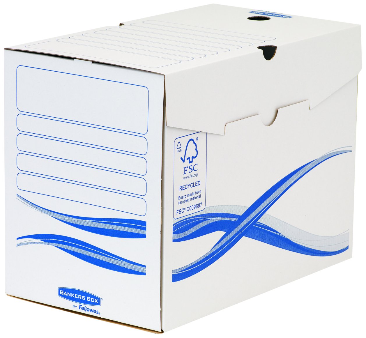 Bankers Box System A4 80 MM, 200 MM Capacity, Pack of 25, White/Blue