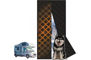 Zejoot Magnetic RV Insulated Door Cover, 80×33 Inch 3-Layer RV Door Cover for Winter, Water-Resistant Thermal Insulated Door Blanket for RV Camper Trailer
