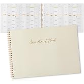 Maitys 2026-2027 Large 8 Column Salon Appointment Book for Hairstylist Spa | 11.5" x 16.26" Undated Planner, Hourly 15 Minute Interval, 200 Pages Undated 6 Am 9 Pm Spiral Bound Checklist Planner