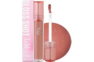 Kaja Lip Gloss - Gloss Shot | with Jojoba Oil, Tinted Shimmer, Hydrating, Non-sticky, Juicy, Nude, Plumper Looking Lips, 03 Honey Drizzle, 0.14 Fl Oz