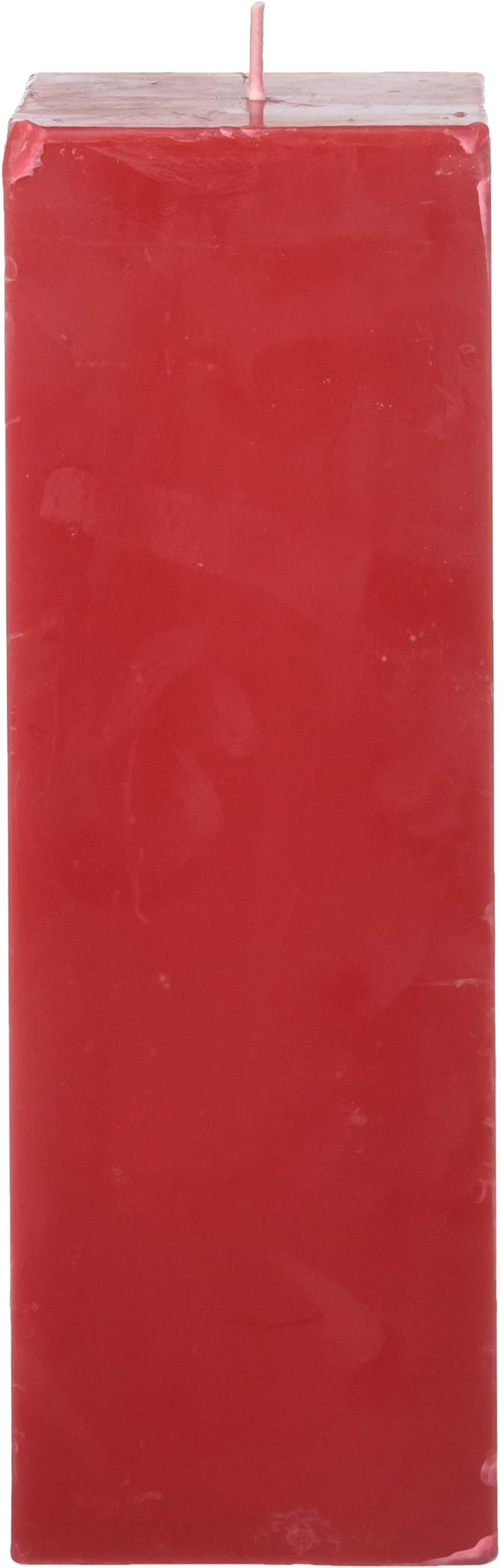 Zest Candle Pillar Candle, 3 by 9-Inch, Red Square